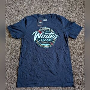 NWT Fanatics NHL 2024 Navy Seattle Winter Classic Cotton Shirt Men's S